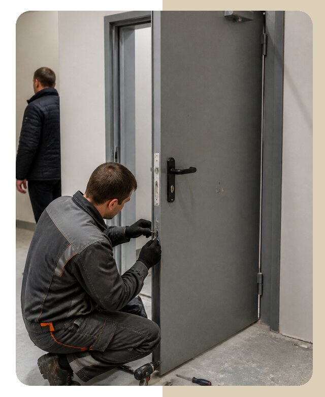 Ремонт противопожарной двери в Видном по цене 6728 р. | ДвериЛегко-Вдн